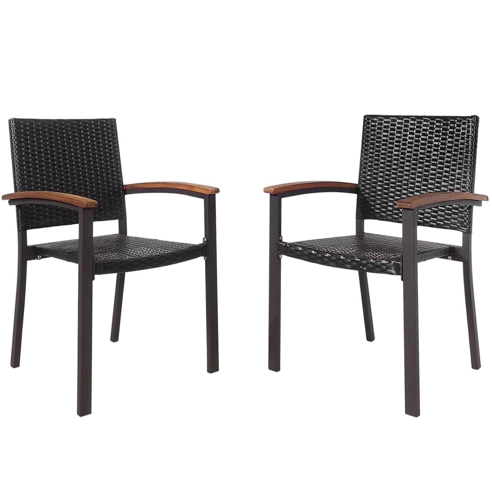Outdoor Patio Wicker Dining Chairs, Set of 2 Patio Dining Chairs at Gallery Canada