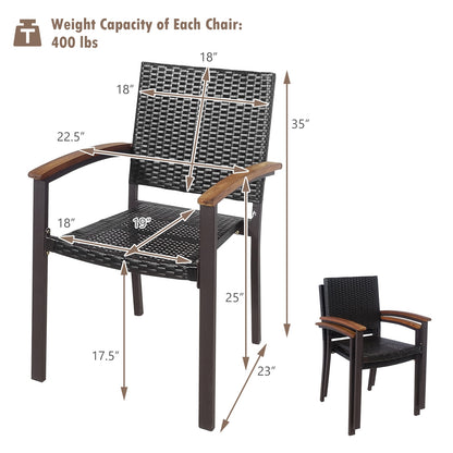 Outdoor Patio Wicker Dining Chairs, Set of 2 Patio Dining Chairs at Gallery Canada
