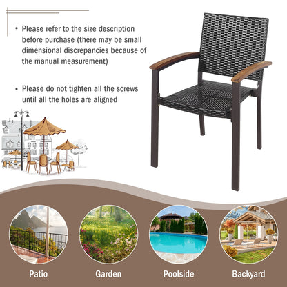 Outdoor Patio Wicker Dining Chairs, Set of 2 Patio Dining Chairs at Gallery Canada