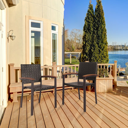 Outdoor Patio Wicker Dining Chairs, Set of 2 Patio Dining Chairs at Gallery Canada
