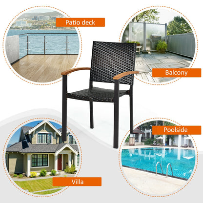 Outdoor Patio Wicker Dining Chairs, Set of 2 Patio Dining Chairs at Gallery Canada