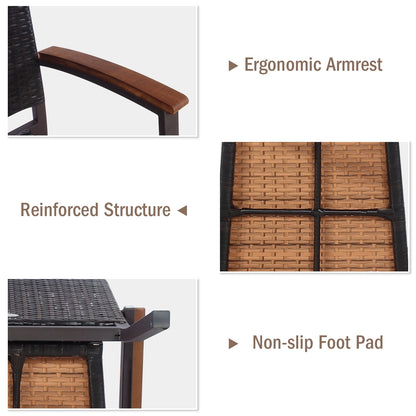 Outdoor Patio Wicker Dining Chairs, Set of 2 Patio Dining Chairs at Gallery Canada