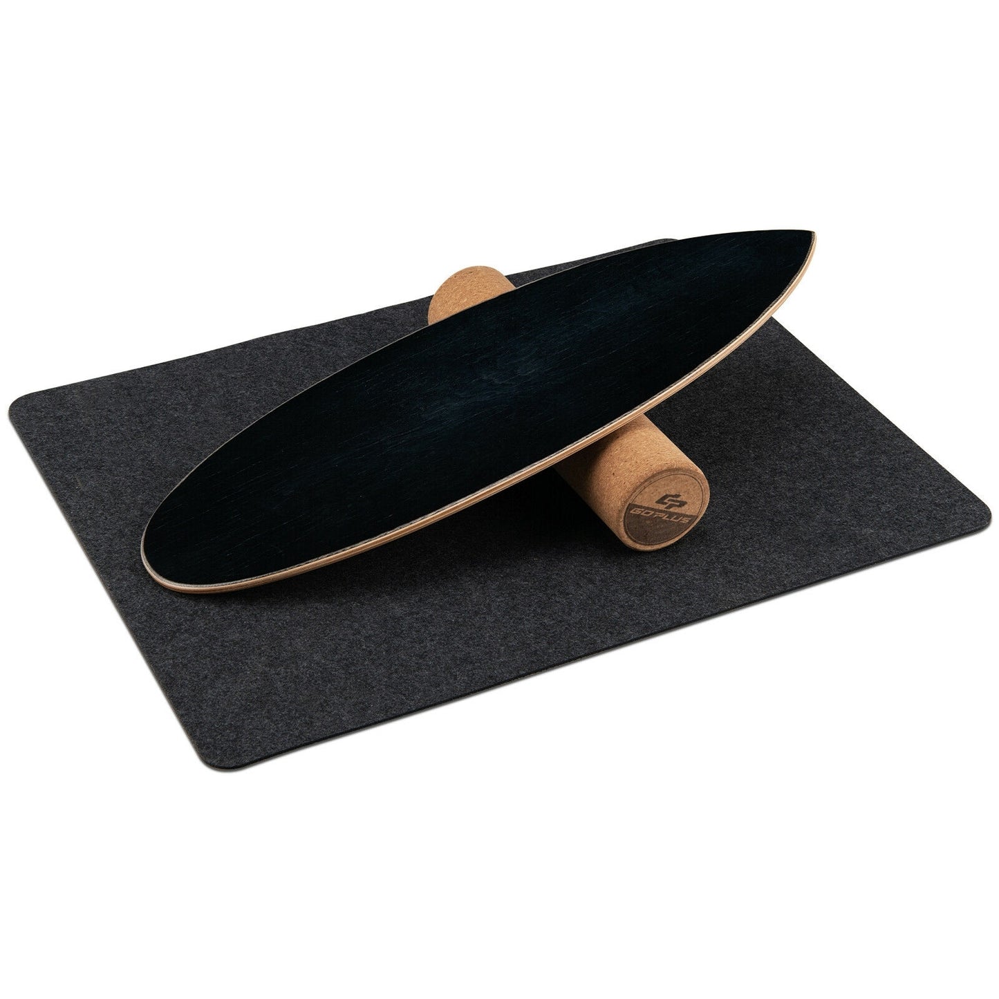Wooden Balance Board Wobble Roller, Exercise Sports Training, Black Yoga Accessories Black at Gallery Canada