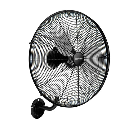 21 Inch 3 Speed Wall Mount Industrial Fan, Black Fans at Gallery Canada