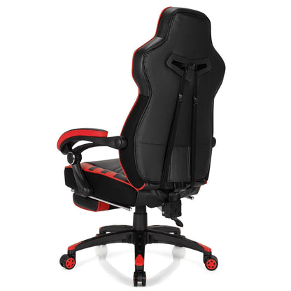 Adjustable Gaming Chair with Footrest for Home Office, Red at Gallery Canada