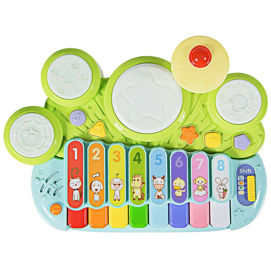 3-in-1 Electronic Piano Xylophone Game Drum Set, Multicolor - Gallery Canada