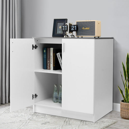 Storage Sideboard Cabinet with Doors and Shelves, White - Gallery Canada