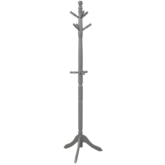 Adjustable Free Standing Wooden Coat Rack, Gray - Gallery Canada