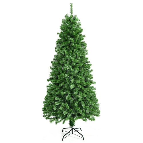 Pre-Lit Multi-Colored Fiber Optic Spruce Artificial Christmas Tree, 7 ft, Green