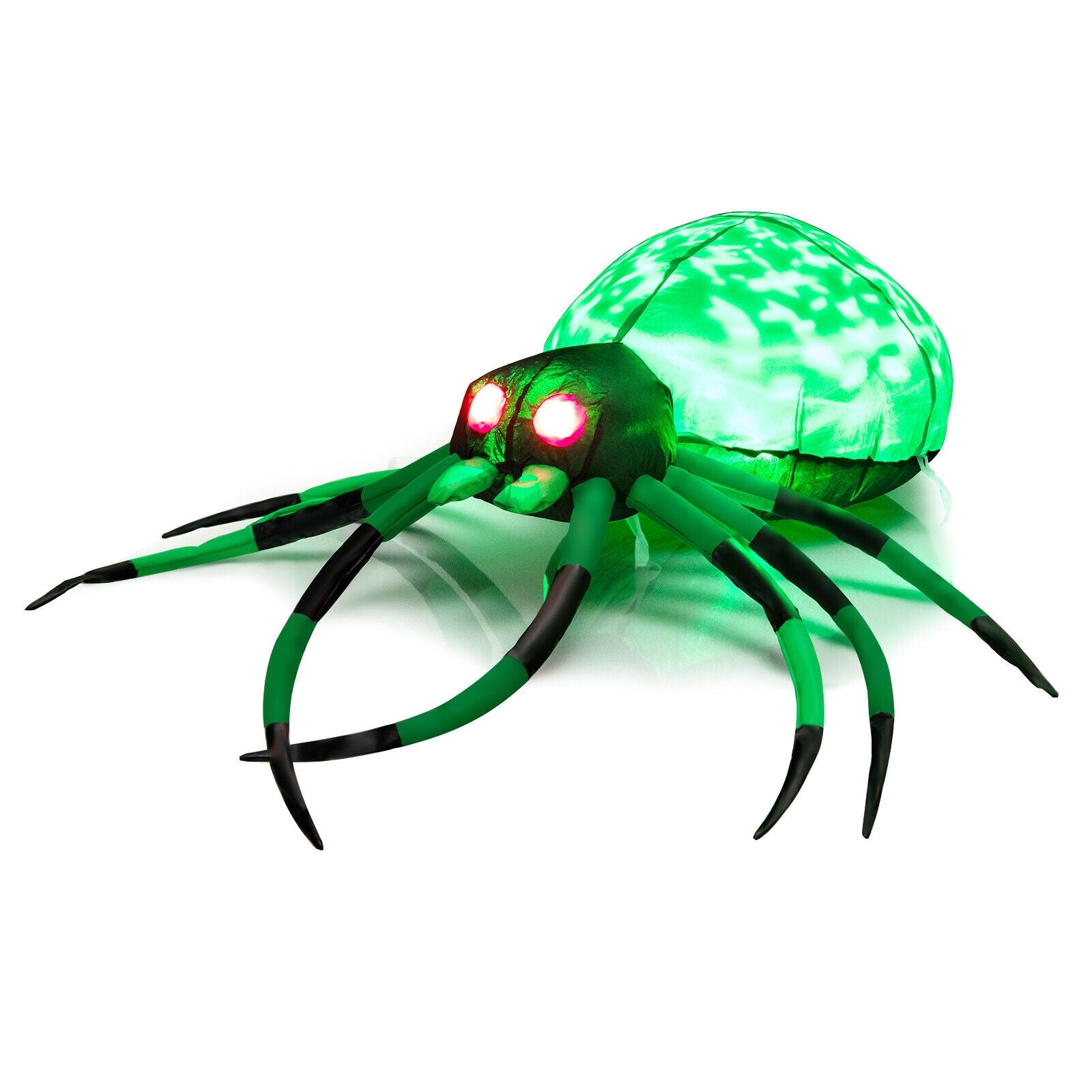 5 Feet Halloween Inflatable Spider With Cobweb, LEDs, Green Halloween at Gallery Canada