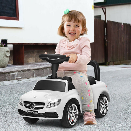 Mercedes Benz Licensed Kids Ride On Push Car, White - Gallery Canada