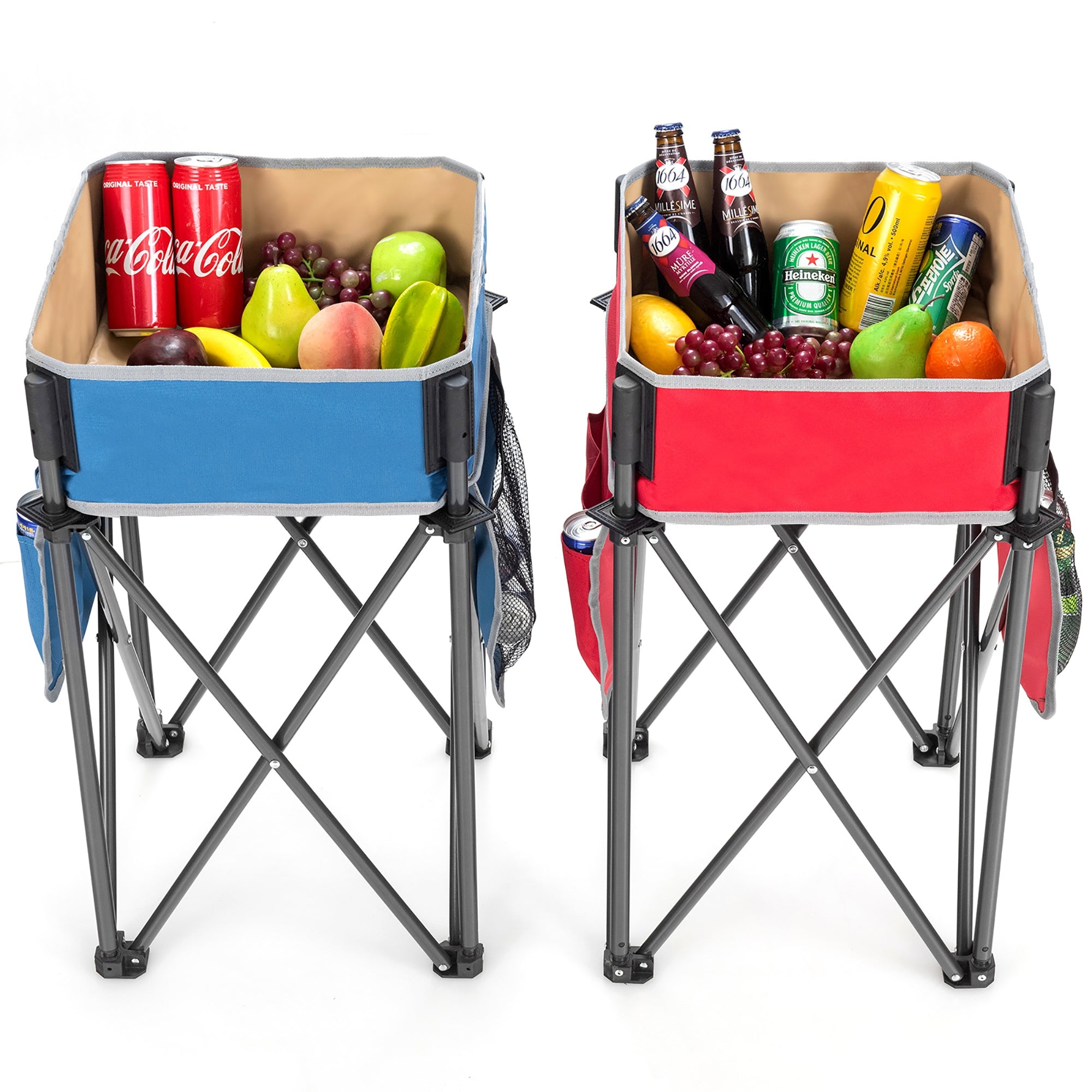 Folding Camping Tables, Large Capacity Storage Sink, BlueRed Camping Furniture at Gallery Canada
