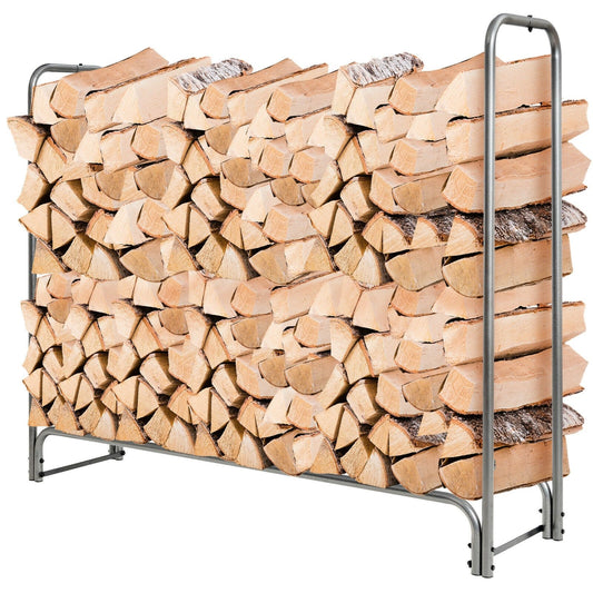 4 Feet/5 Feet/6 Feet/8 Feet Firewood Storage Log Rack-5 Feet, Black - Gallery Canada