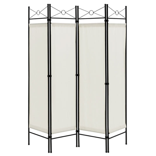 6 Feet 4-Panel Folding Freestanding Room Divider, White - Gallery Canada