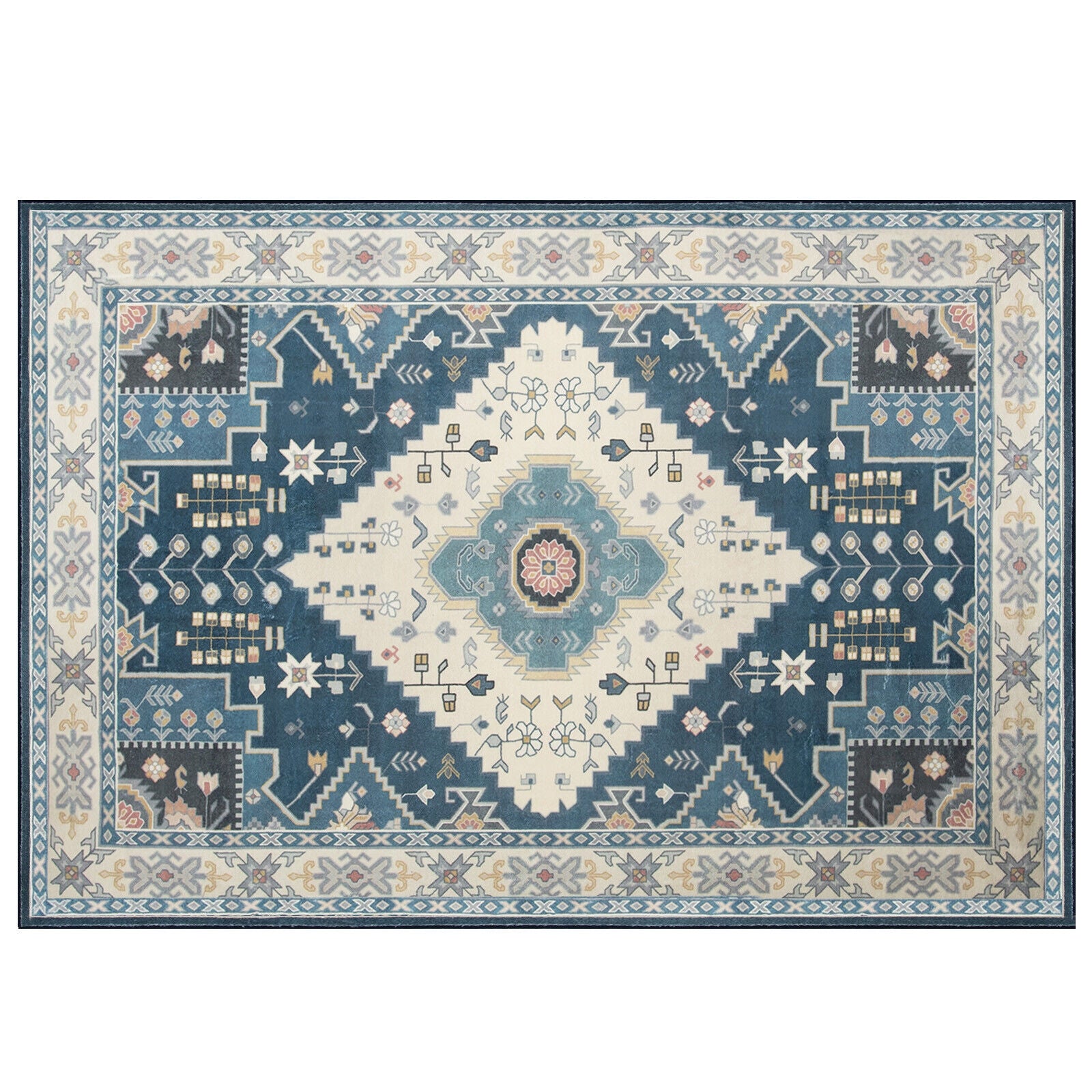 Faux Wool Fabric Area Rugs Doormat-M, Multicolor Rugs at Gallery Canada