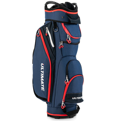 9.5 Inch Golf Cart Bag, 14 Way Dividers, Top Organizer, Navy Golf at Gallery Canada