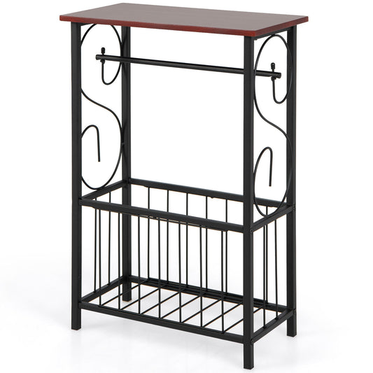 Narrow Side Table With Removable Paper Holder, Brown End & Side Tables Brown at Gallery Canada