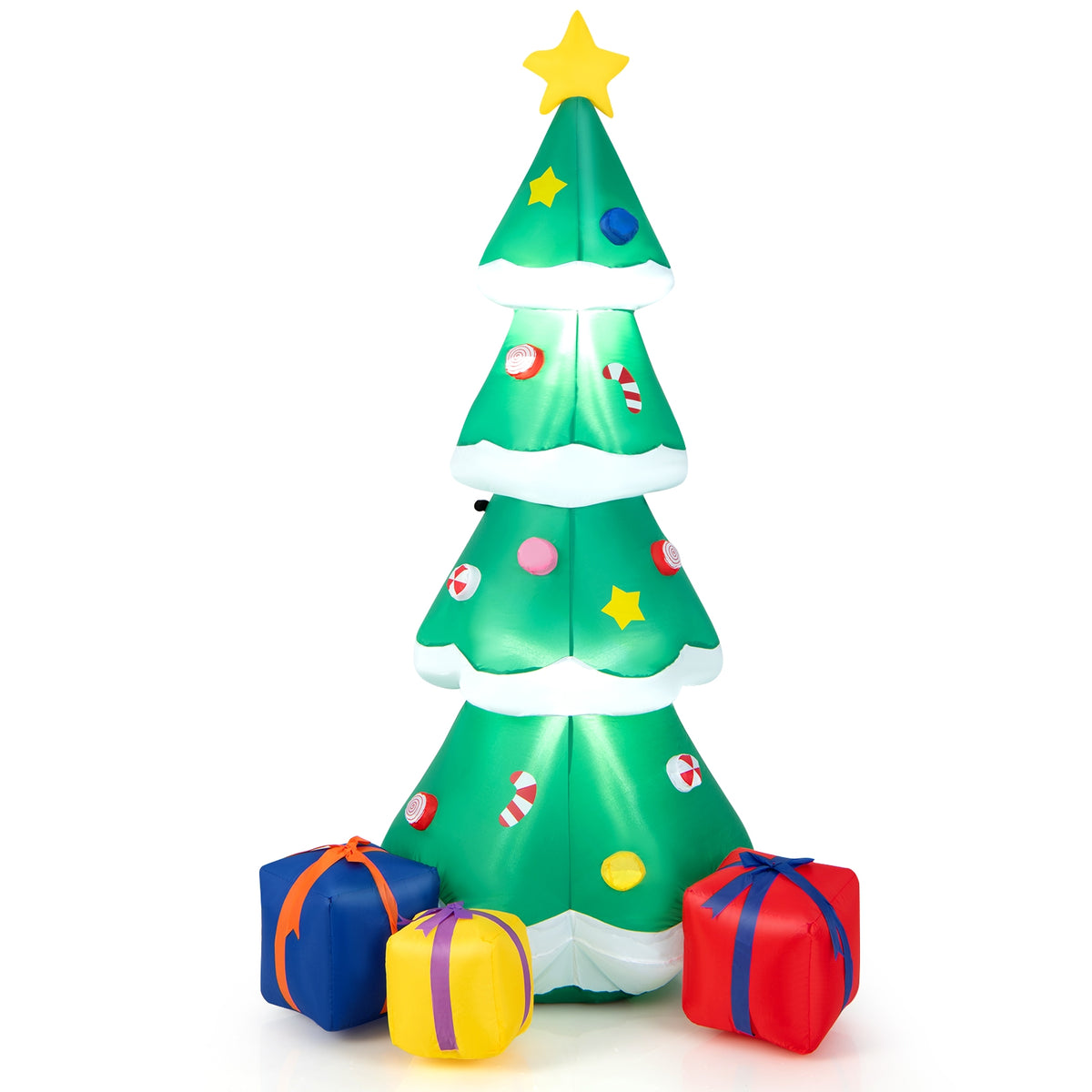 6 Feet Tall Christmas Tree With 3 Gift Boxes, Multicolor Christmas Inflatables at Gallery Canada
