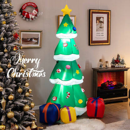 6 Feet Tall Christmas Tree With 3 Gift Boxes, Multicolor Christmas Inflatables at Gallery Canada