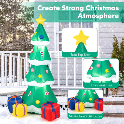 6 Feet Tall Christmas Tree With 3 Gift Boxes, Multicolor Christmas Inflatables at Gallery Canada