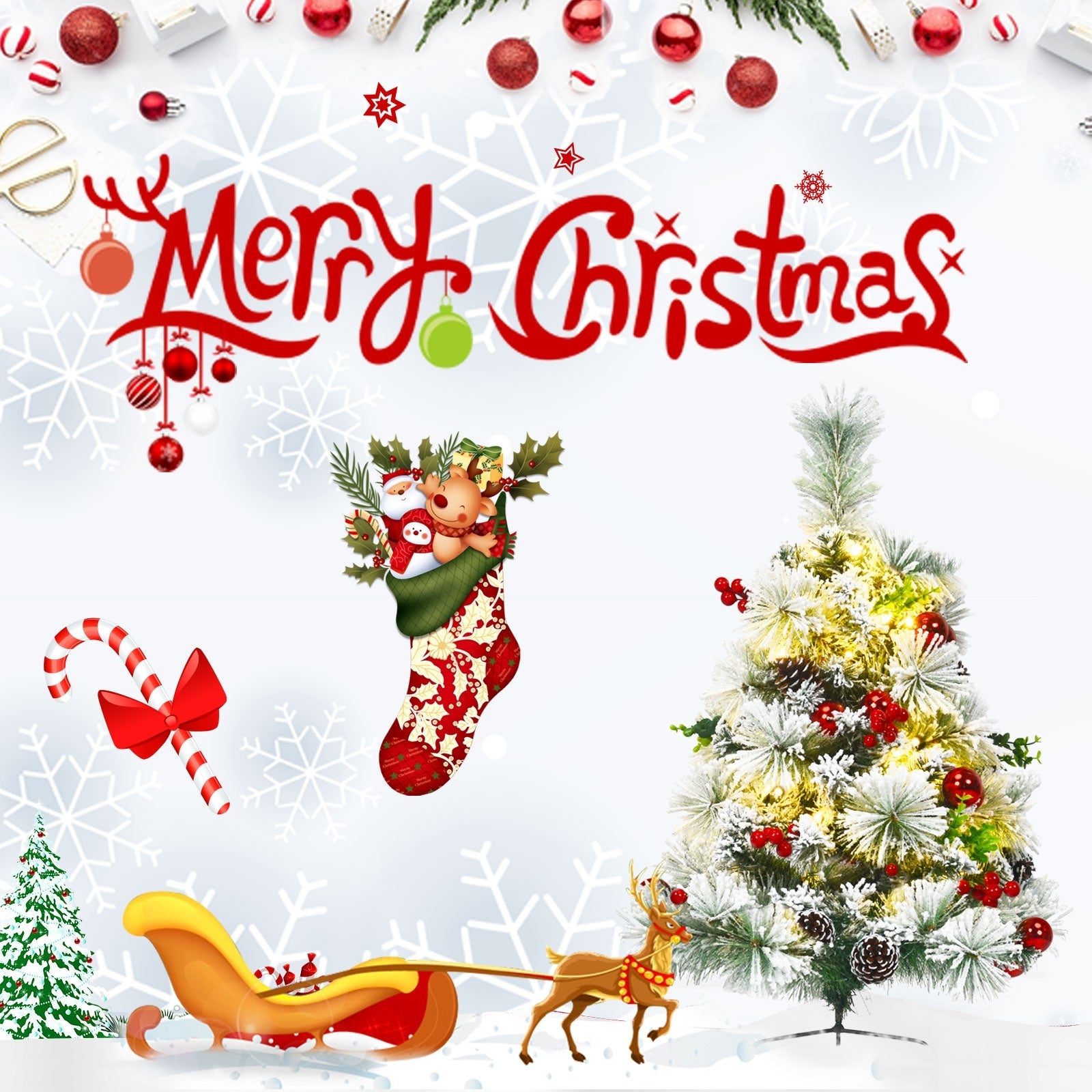 2 Feet Set of 2 Pre-lit Flocked Christmas Trees, Battery Powered, Green Christmas Decor & Accessories at Gallery Canada