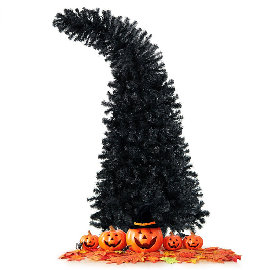 7 Feet Pre-Lit Halloween Tree 8 Flash Modes with 400 Lights, Black - Gallery Canada