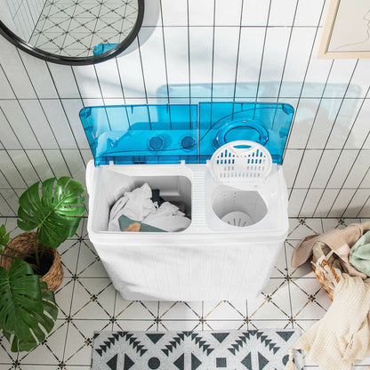 Portable Semi-Automatic Twin Tub Washing Machine, Blue Washing Machines at Gallery Canada
