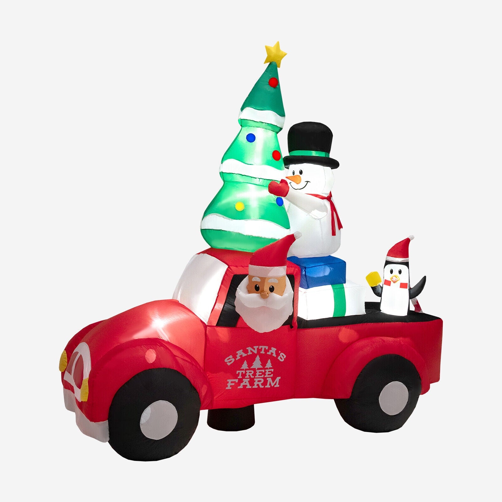 8 Feet Wide Inflatable Santa Claus Driving Car, LED, Air Blower, Multicolor Christmas Inflatables at Gallery Canada