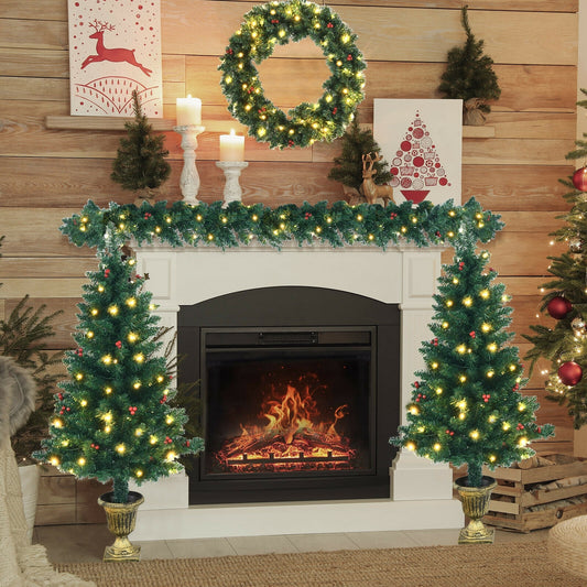 Christmas Decoration Set, Garland Wreath, Entrance Trees, Green Christmas Decor & Accessories Green at Gallery Canada