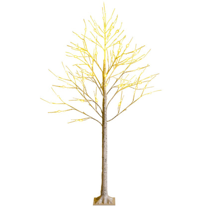 Pre-lit White Twig Birch Tree for Christmas Holiday with LED Lights-6 ft, White Christmas Tree 6' at Gallery Canada