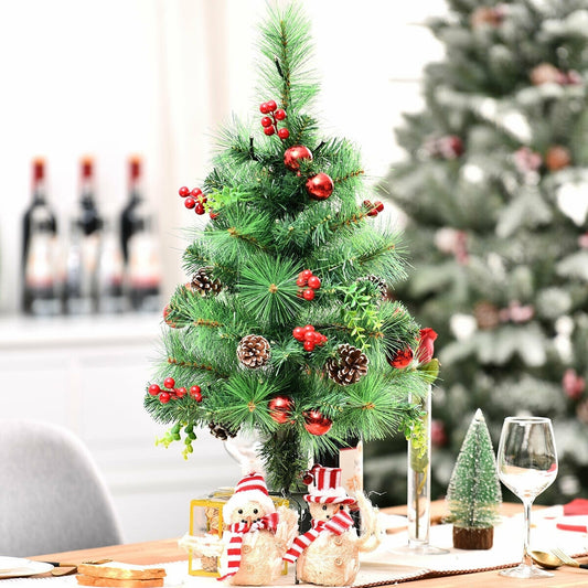 Set of 2 29 Inch Pre-lit Pathway Christmas Trees, Green Christmas Tree Green at Gallery Canada