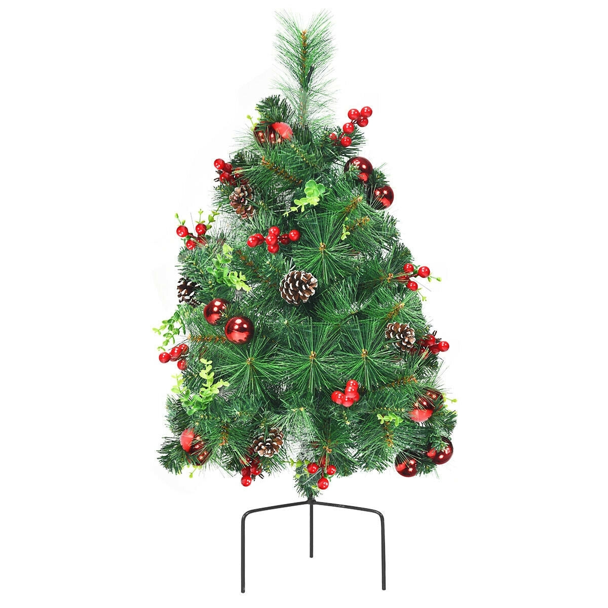 Set of 2 29 Inch Pre-lit Pathway Christmas Trees, Green Christmas Tree at Gallery Canada