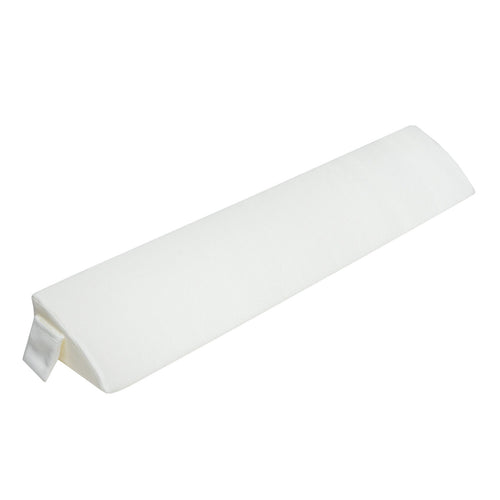 Full Size/Queen Size Bed Wedge Pillow Gap Filler with Side Pocket Bed-Queen Size, White