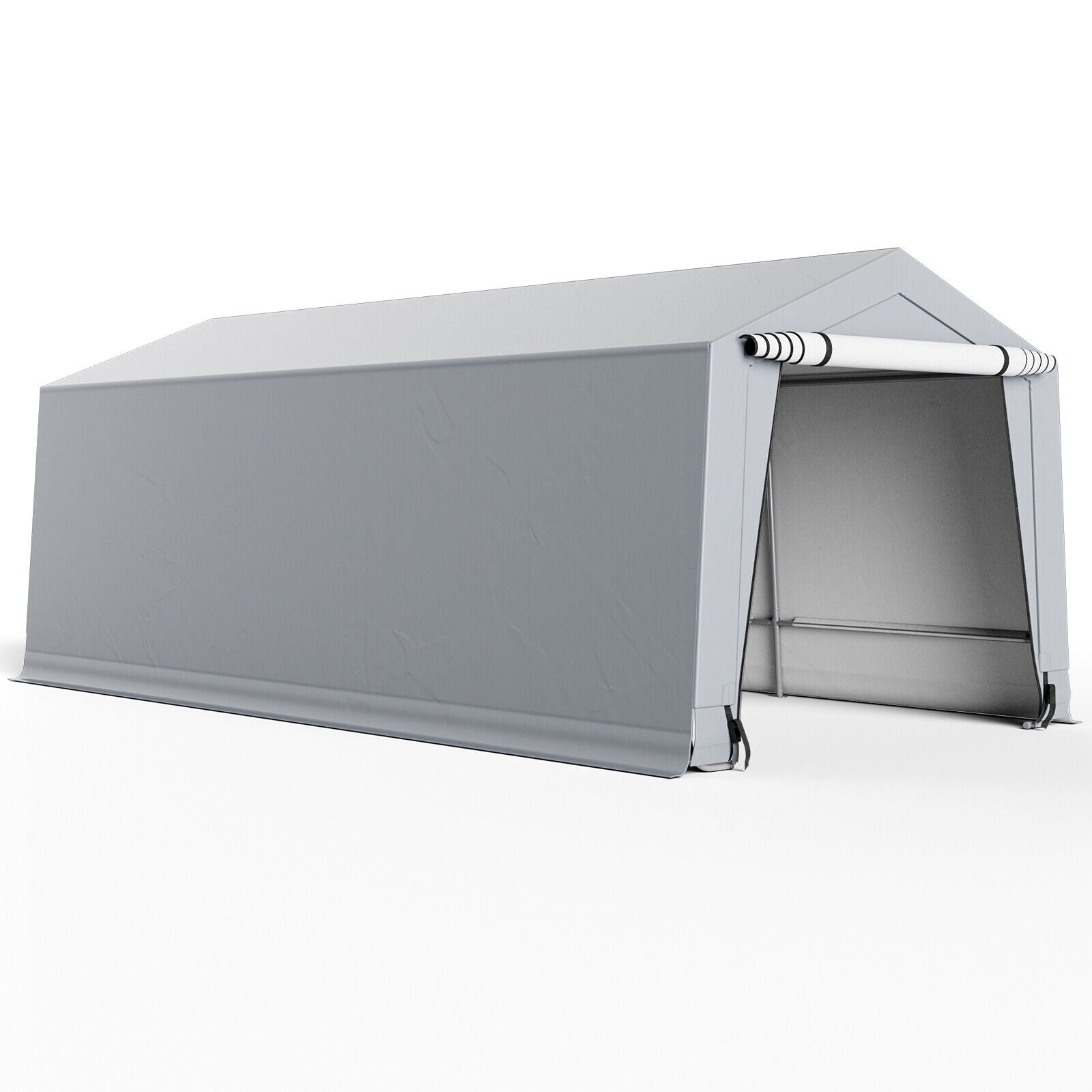 10 x 16/10 x 20 Feet Outdoor Heavy-Duty Carport with 2 Doors-10 x 20 ft, Gray Carports at Gallery Canada