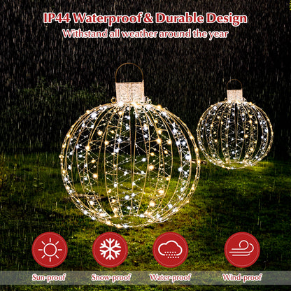 Christmas LED Light Balls, 3 Pack, Golden Christmas Decor & Accessories at Gallery Canada