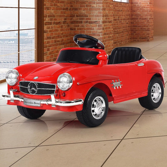 6V Licensed Mercedes Benz Kids Ride On Car with Parent Remote Control, Red - Gallery Canada