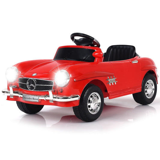 6V Licensed Mercedes Benz Kids Ride On Car with Parent Remote Control, Red - Gallery Canada