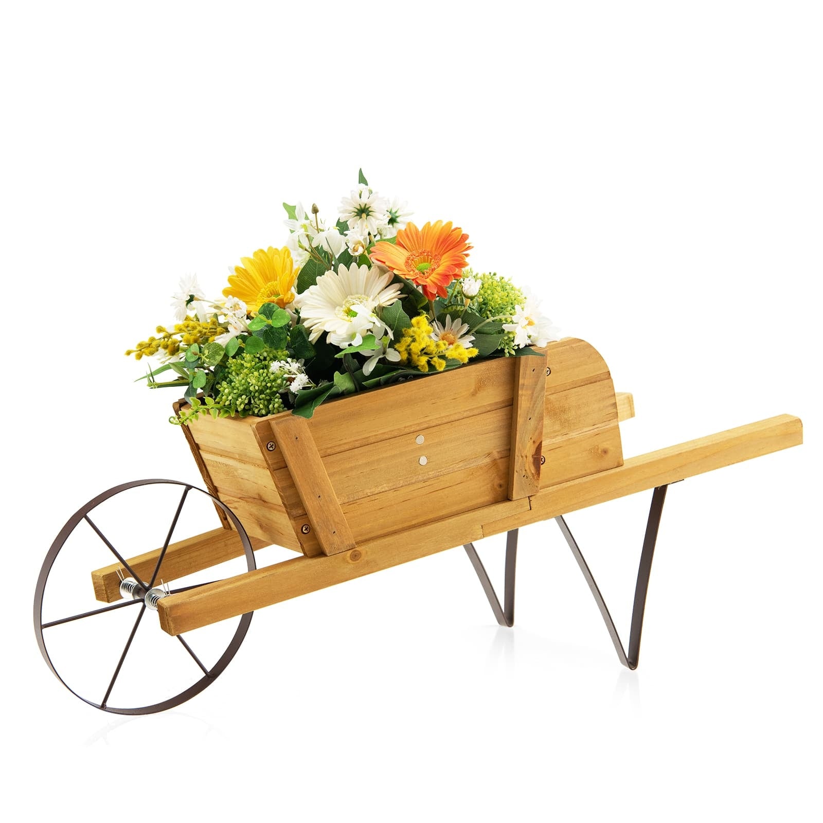 Wooden Wagon Planter, 9 Magnetic Accessories, Walnut Plant Stands at Gallery Canada