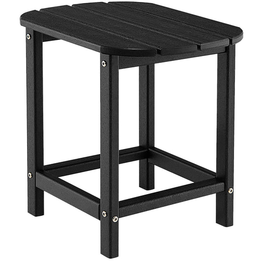 18 Inch Weather Resistant Side Table, Black