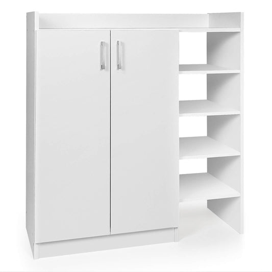 Freestanding Shoe Cabinet with 3-Postition Adjustable Shelves, White - Gallery Canada