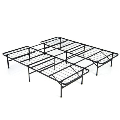 Queen/King Size Folding Steel Platform Bed Frame for Kids and Adults-King Size, Black Folding Beds King Size at Gallery Canada