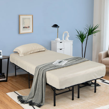 Queen/King Size Folding Steel Platform Bed Frame for Kids and Adults-King Size, Black Folding Beds at Gallery Canada