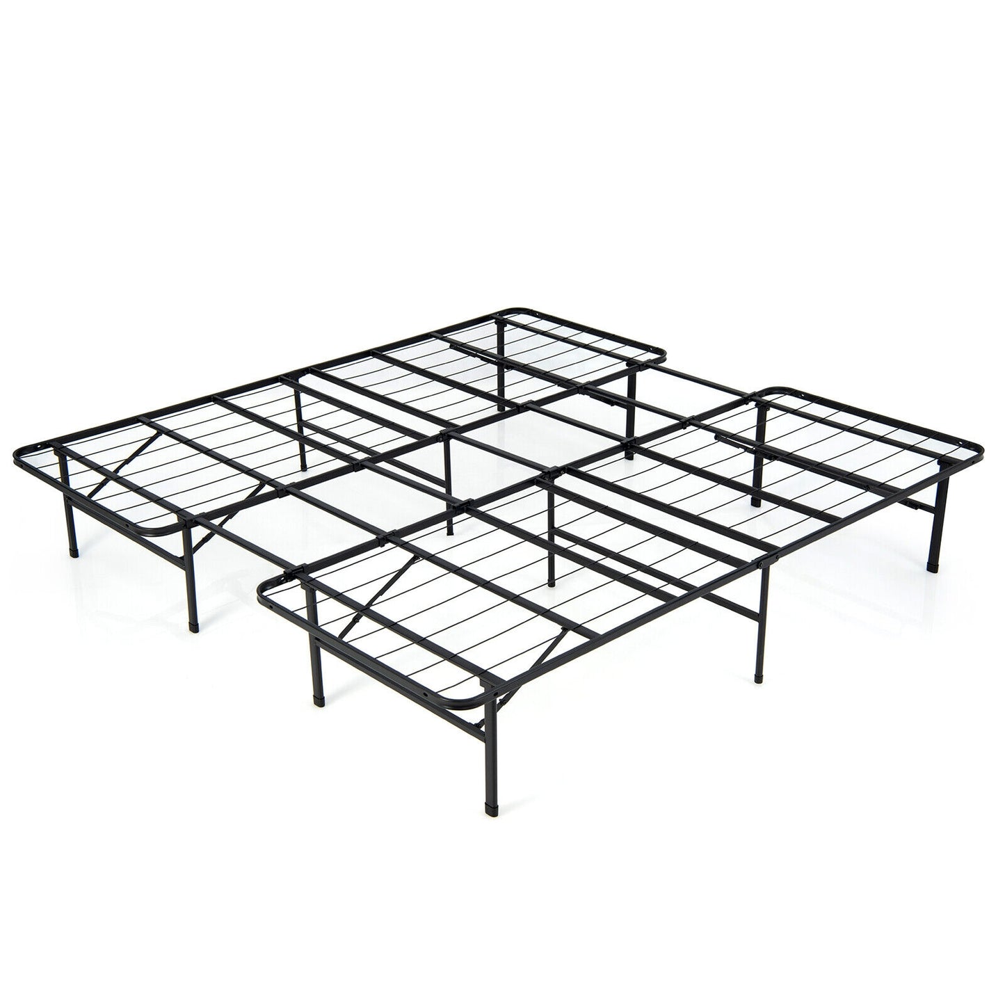 Queen/King Size Folding Steel Platform Bed Frame for Kids and Adults-King Size, Black Folding Beds at Gallery Canada