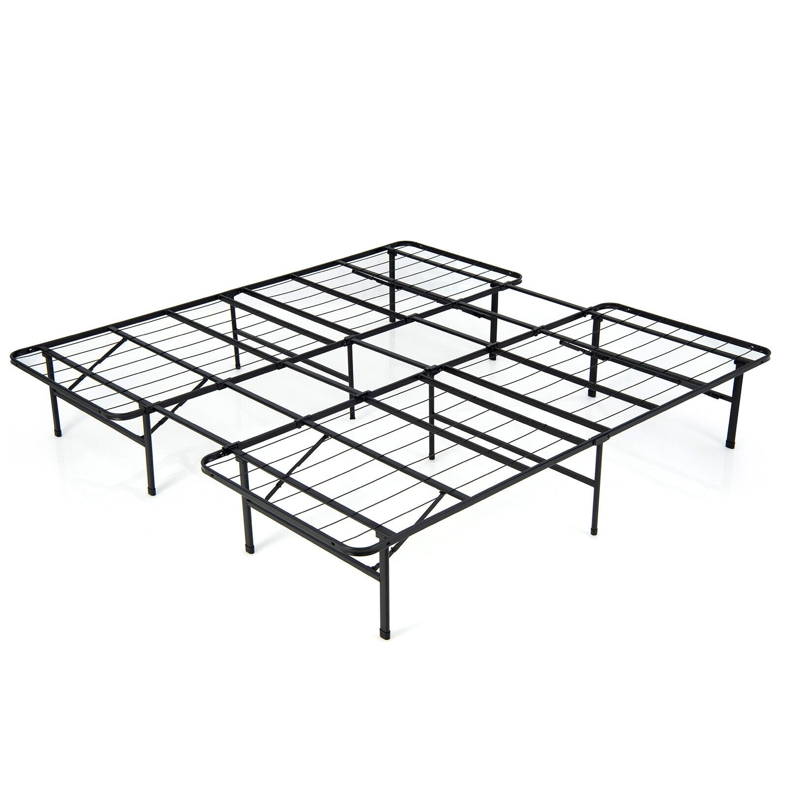 Queen/King Size Folding Steel Platform Bed Frame for Kids and Adults-King Size, Black Folding Beds at Gallery Canada