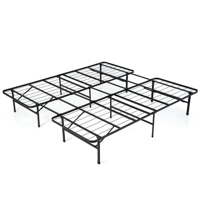 Queen/King Size Folding Steel Platform Bed Frame for Kids and Adults-King Size, Black Folding Beds at Gallery Canada