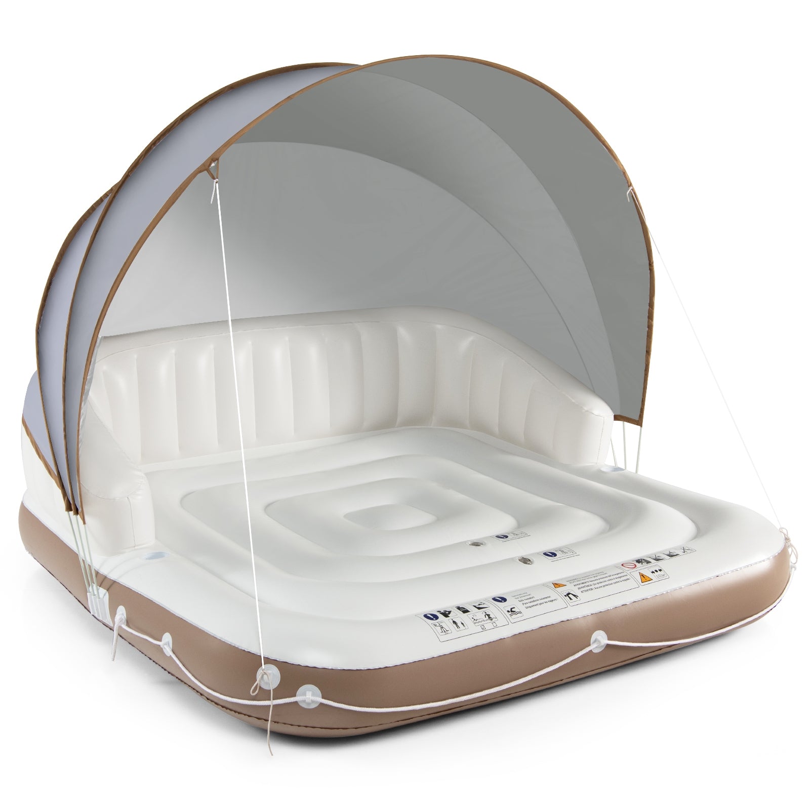 Inflatable Pool Float Lounge Raft, White Swimming at Gallery Canada
