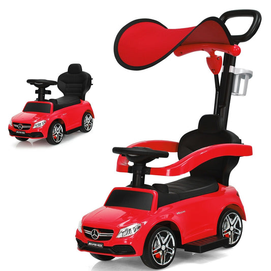 3-in-1 Mercedes Benz Ride-on Toddler Sliding Car, Red - Gallery Canada