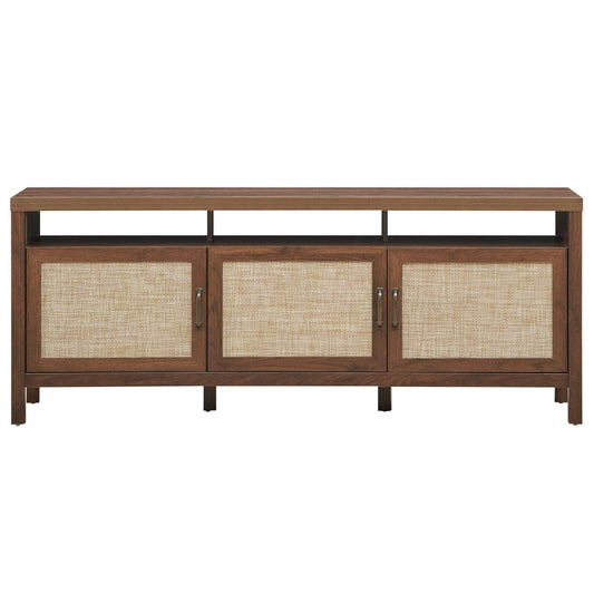 Universal TV Stand Entertainment Media Center for TV's up to 65 Inch, Walnut at Gallery Canada