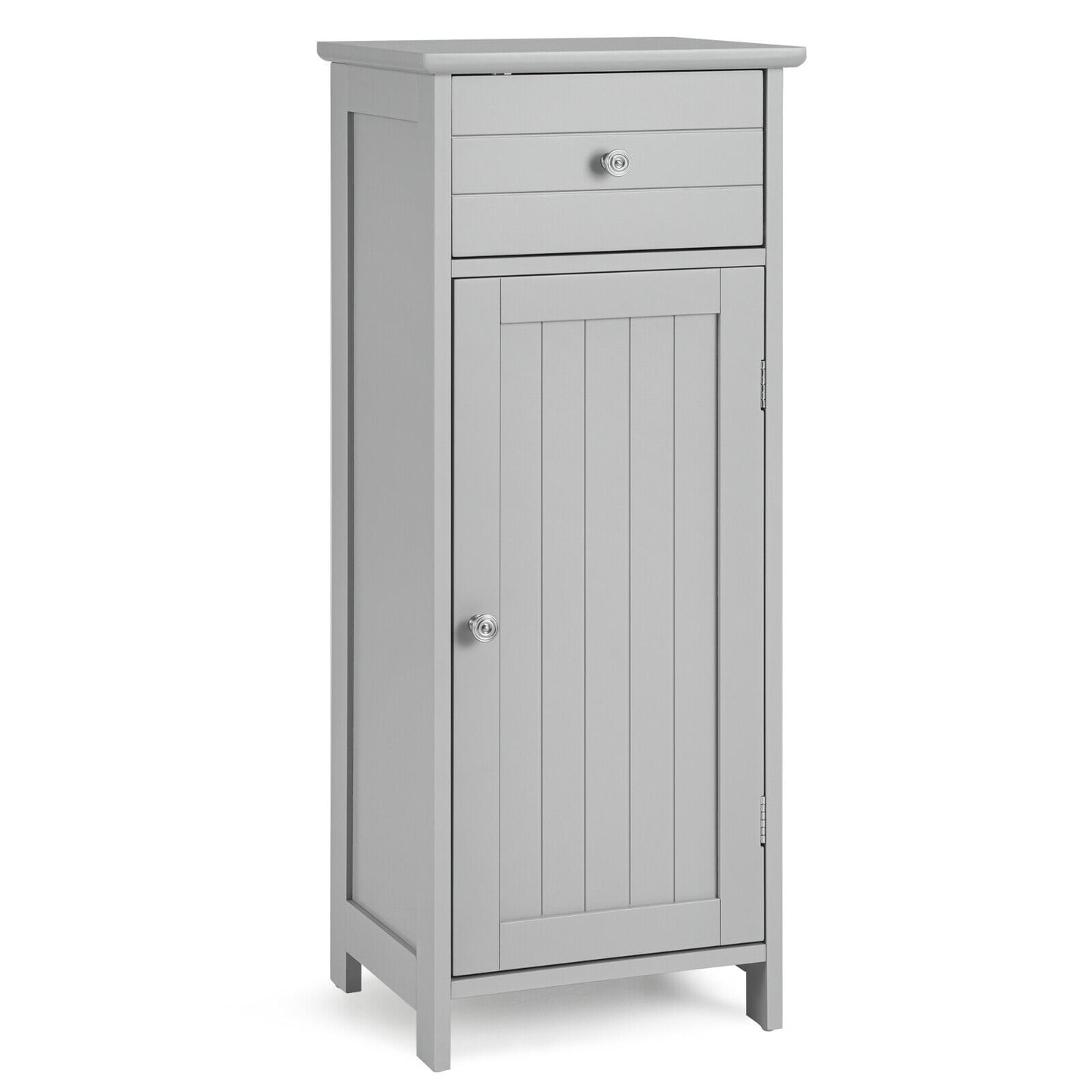 Wooden Bathroom Cabinet With Drawer And Shelf, Gray Floor Cabinets at Gallery Canada