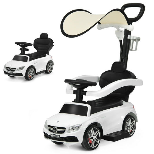 3-in-1 Mercedes Benz Ride-on Toddler Sliding Car, White at Gallery Canada